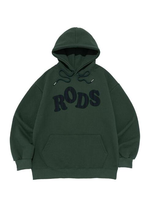 [기모/NO기모] RODS 빅 로고 체크 후드티 (그린)