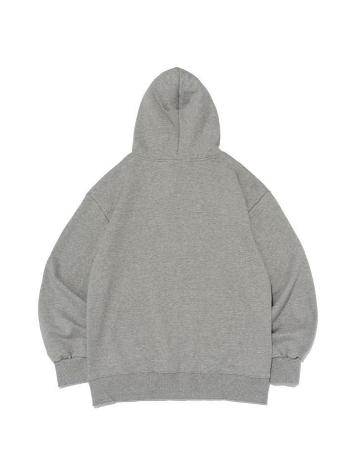 빈티지 하트 레오파드 후드 티셔츠 (그레이)