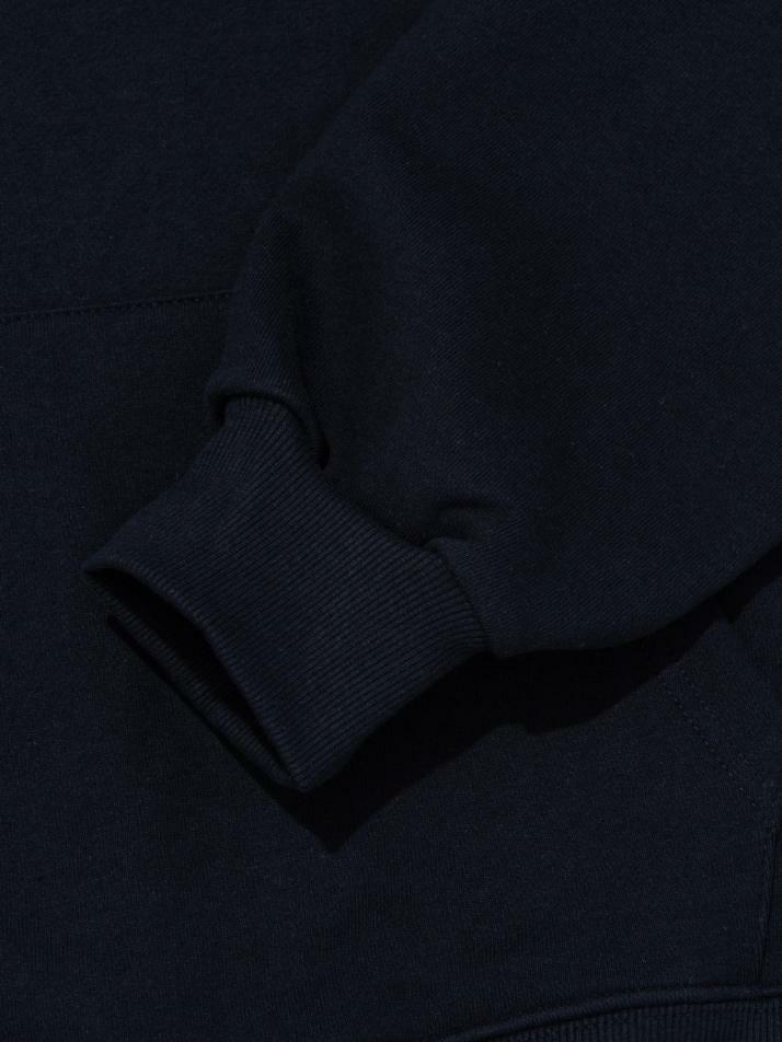 플래그 패턴 로고 후드 티셔츠 (네이비)