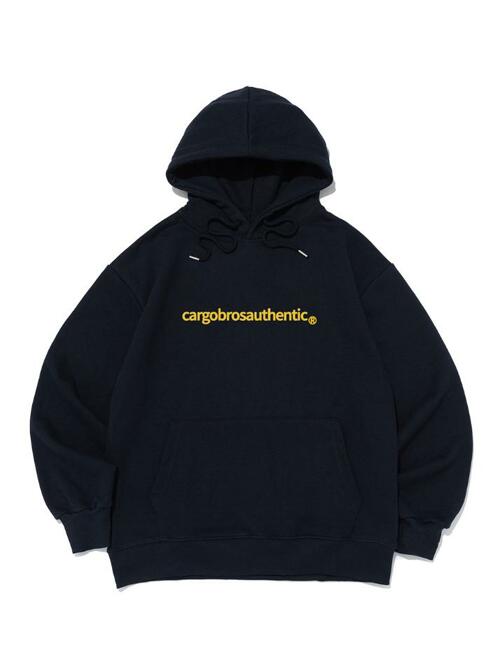 빈티지 어센틱 로고 후드 티셔츠 (네이비/옐로우)