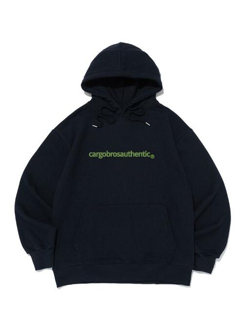 빈티지 어센틱 로고 후드 티셔츠 (네이비/그린)