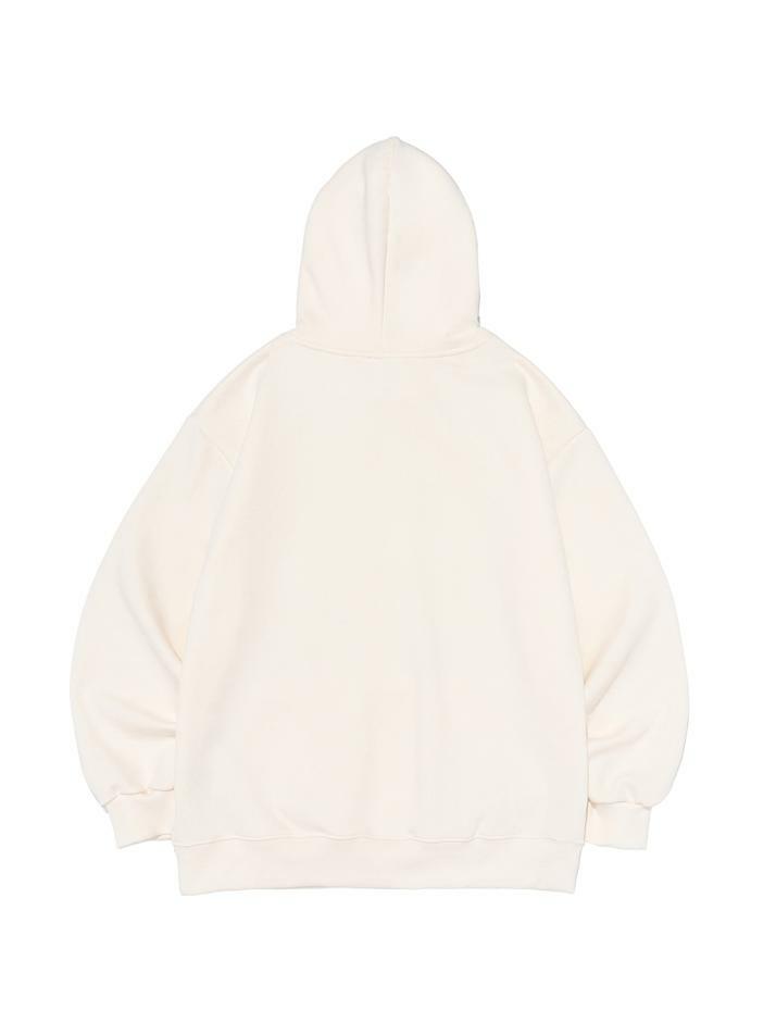 빈티지 어센틱 로고 후드 티셔츠 (아이보리)