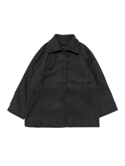 테일러드 하이넥 하프코트 (차콜)