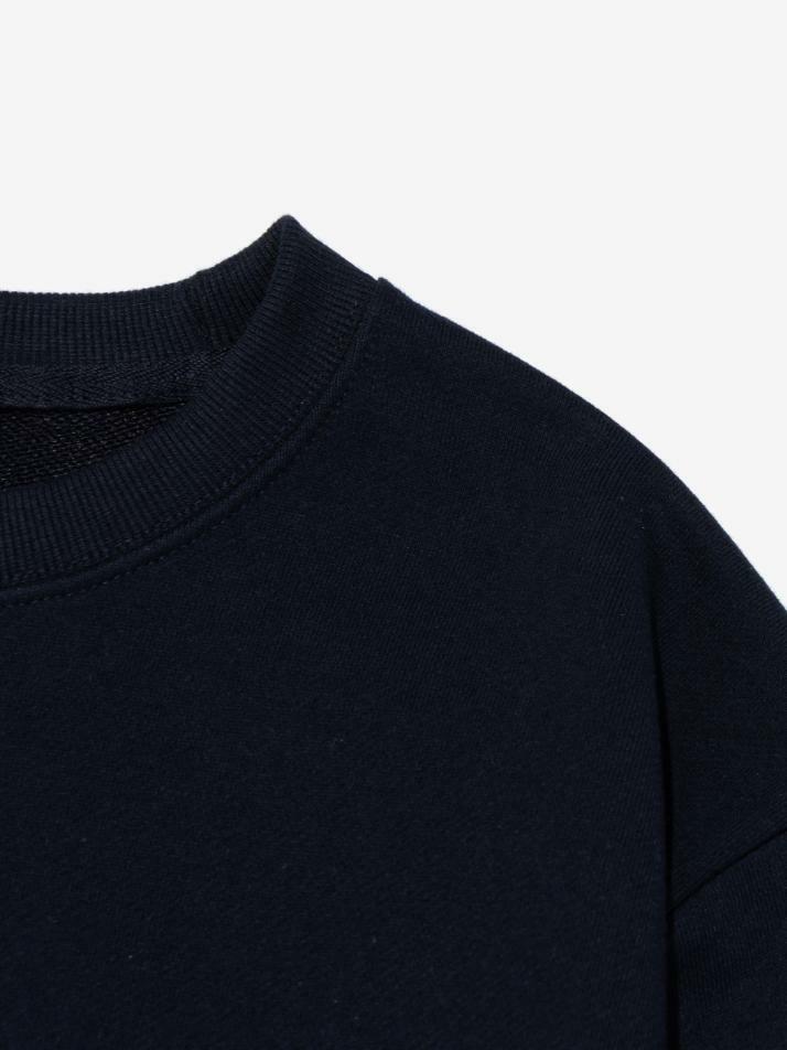 [기모선택] ROCK STAR CAT 오버핏 맨투맨 (네이비)