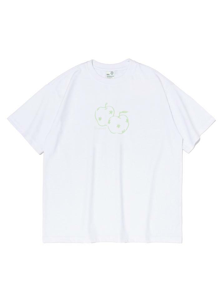 스타 포인트 애플 그래픽 반팔티 (화이트)