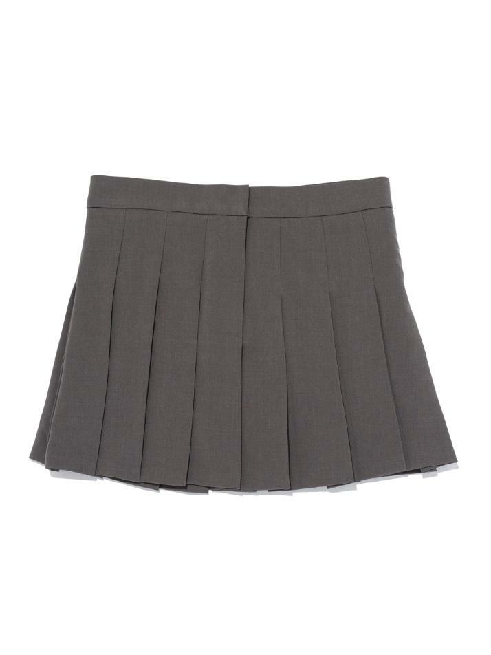 프레피 플리츠 테니스 미니스커트 (그레이)