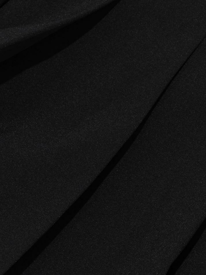 프레피 플리츠 테니스 미니스커트 (블랙)