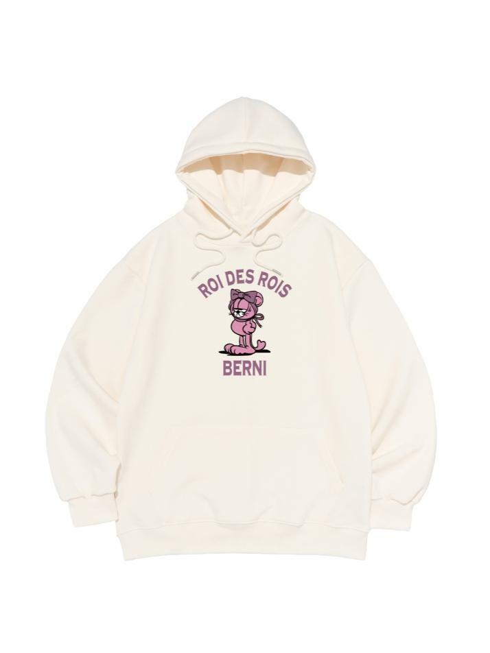 로아드로아 X 베르니 ROA WITH BERNI 로고 후드티 (아이보리)