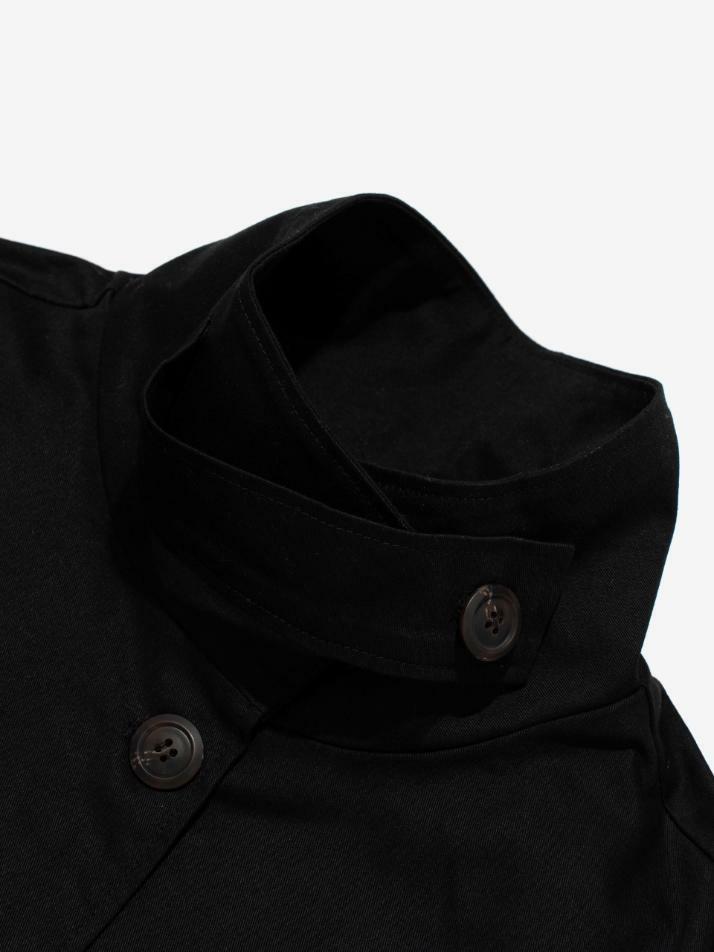 하이넥 하프 트렌치코트 (블랙)