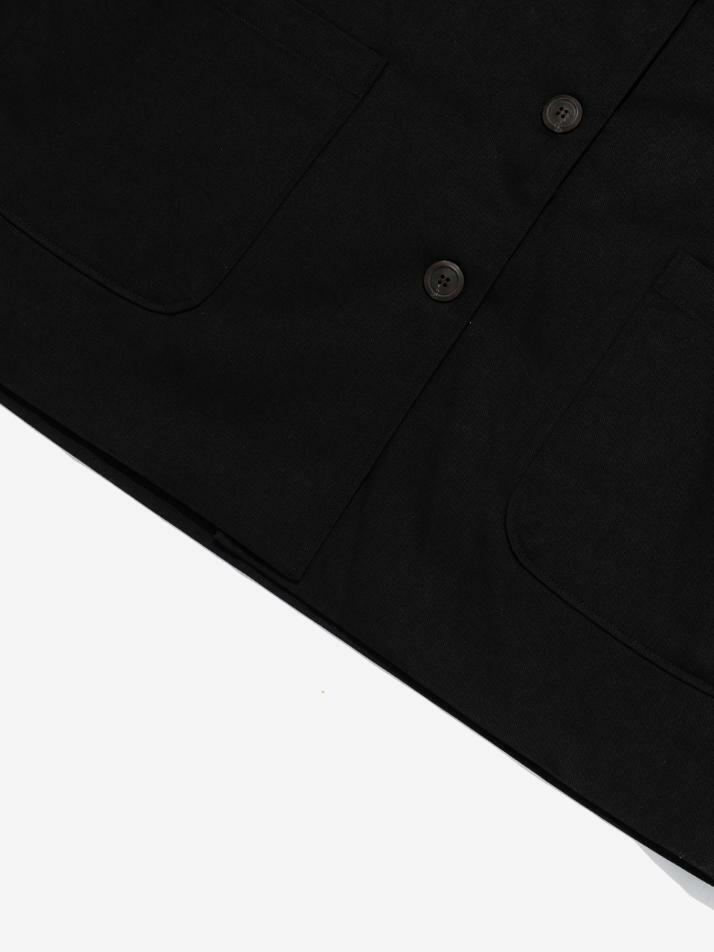 하이넥 하프 트렌치코트 (블랙)