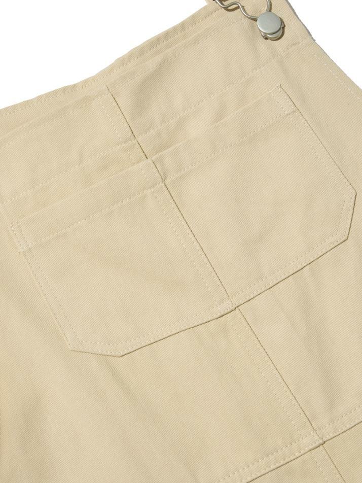 코튼 베어 오버롤 롱 원피스 (베이지)