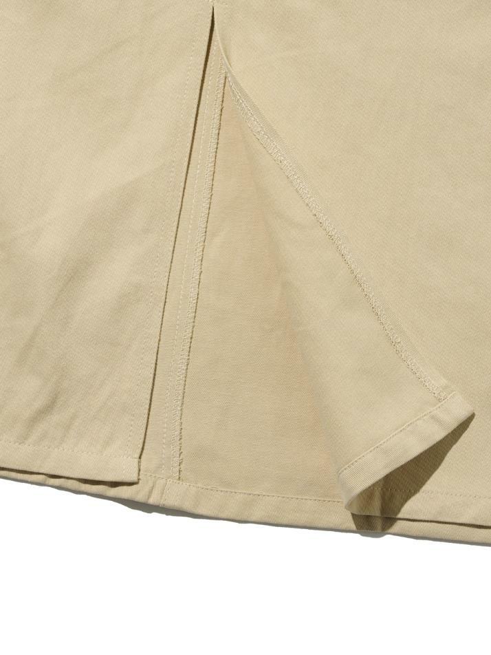 코튼 베어 오버롤 롱 원피스 (베이지)