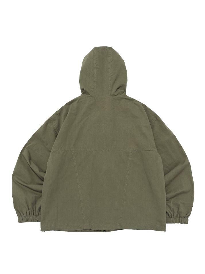 피쉬테일 크롭 야상 후드 점퍼 (카키)