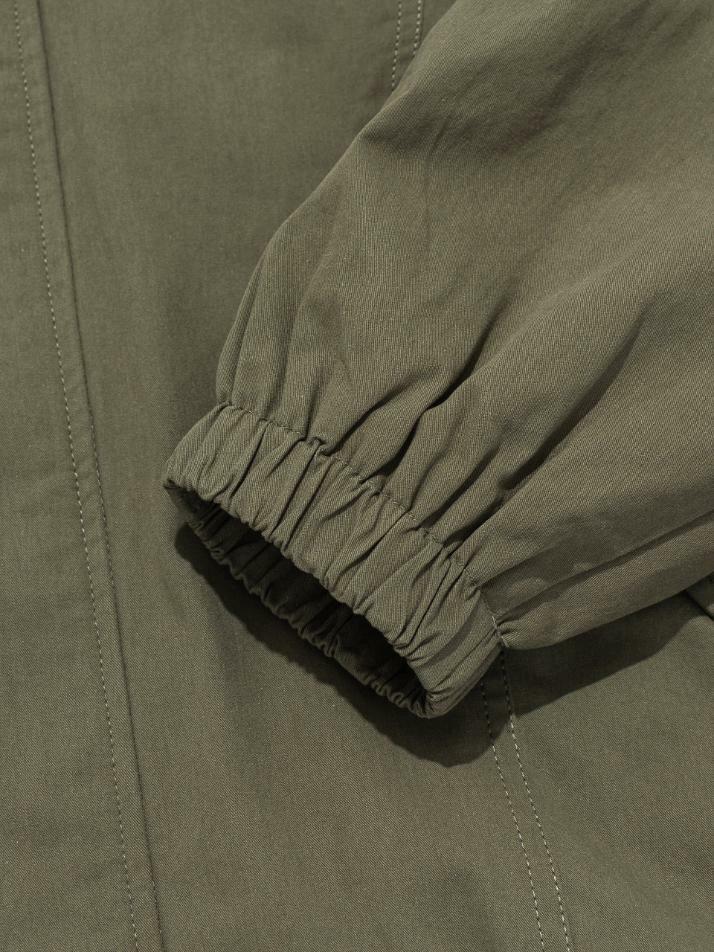 피쉬테일 크롭 야상 후드 점퍼 (카키)