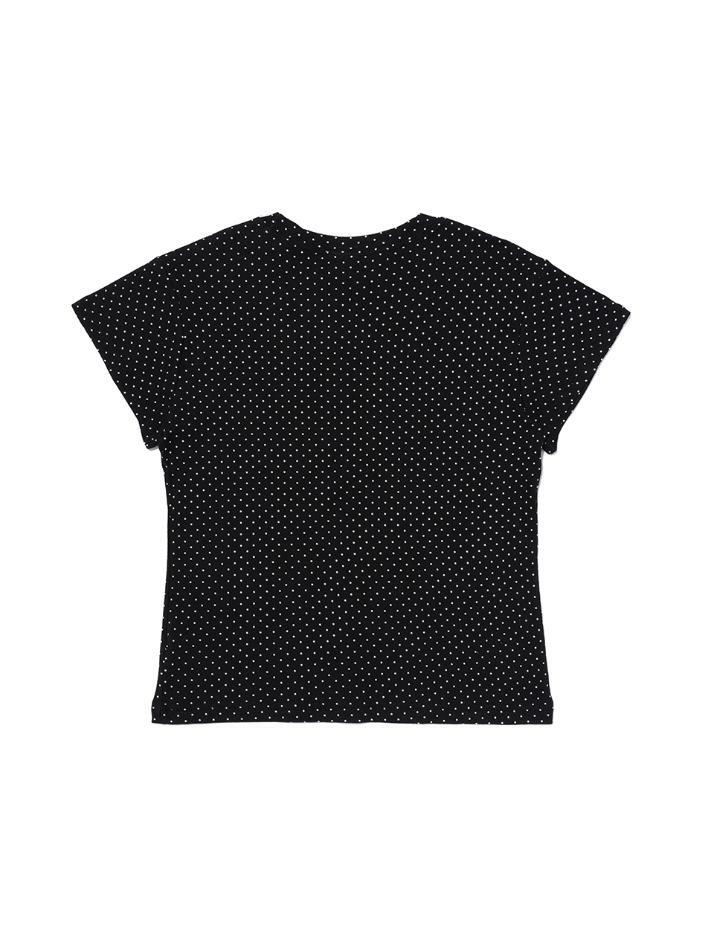 빈티지 하트 파리 플래그 숏 반팔 티셔츠 (블랙)