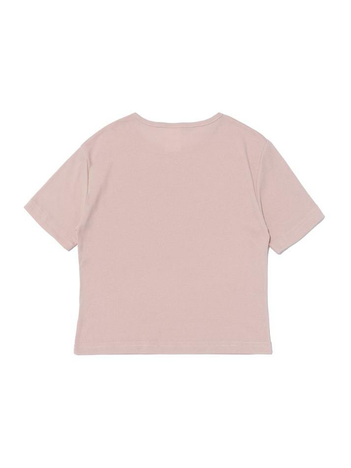 CFW 도트 로고 숏 반팔 티셔츠 (핑크)