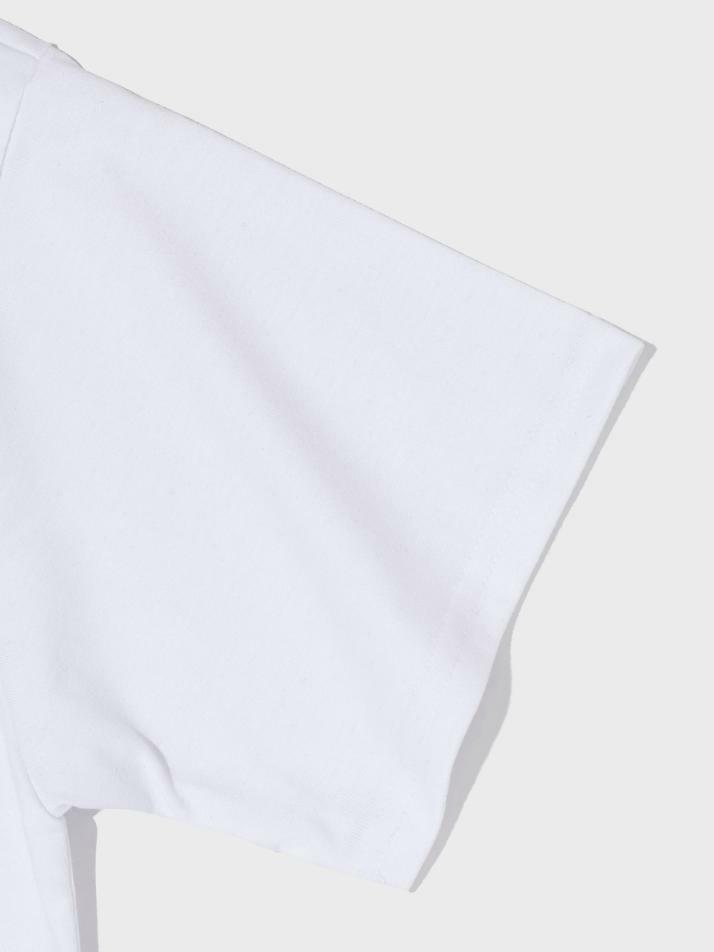 더 블루 웨이브 그래픽 반팔 티셔츠 (화이트)