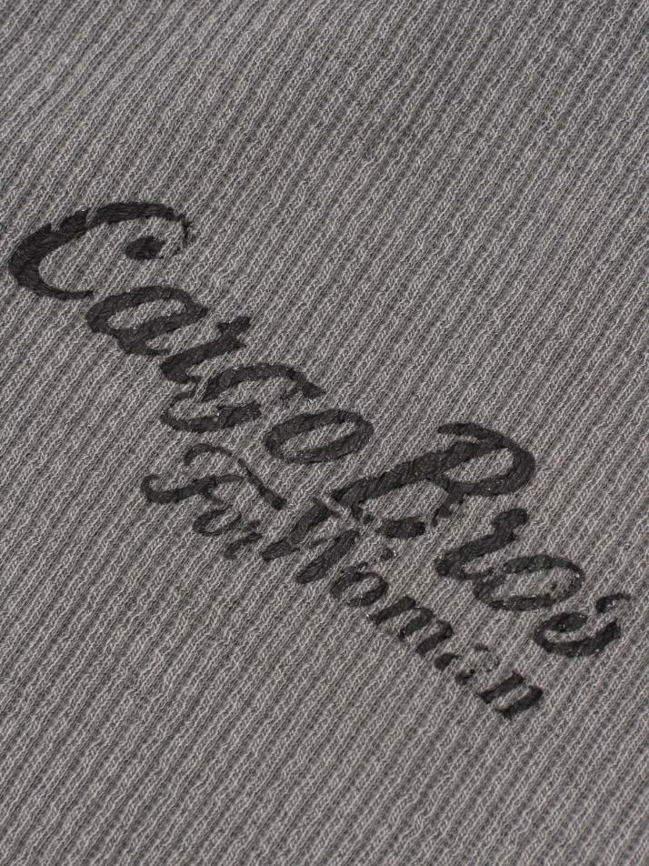 피그먼트 크랙 로고 슬리브리스 (그레이)