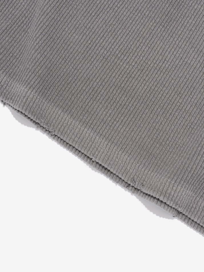 피그먼트 크랙 로고 슬리브리스 (그레이)