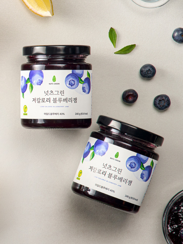 넛츠그린 저당 저칼로리 블루베리잼 무설탕 알룰로스 잼 240g