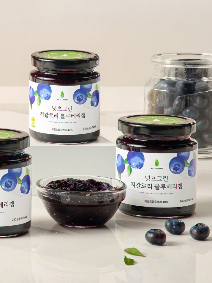넛츠그린 저당 저칼로리 블루베리잼 무설탕 알룰로스 잼 240g
