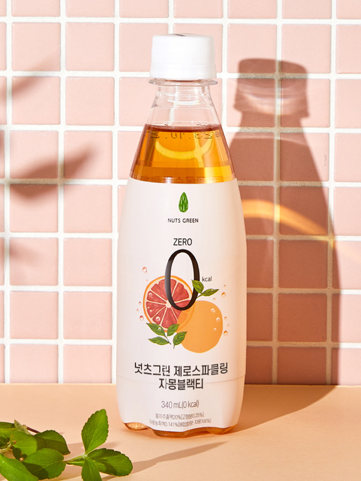 넛츠그린 제로스파클링 자몽블랙티 제로칼로리 저칼로리 탄산음료 [6개입/12개입]