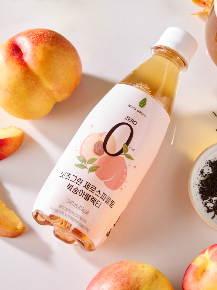 넛츠그린 제로스파클링 복숭아블랙티 제로칼로리 저칼로리 탄산음료 [6개입/12개입]