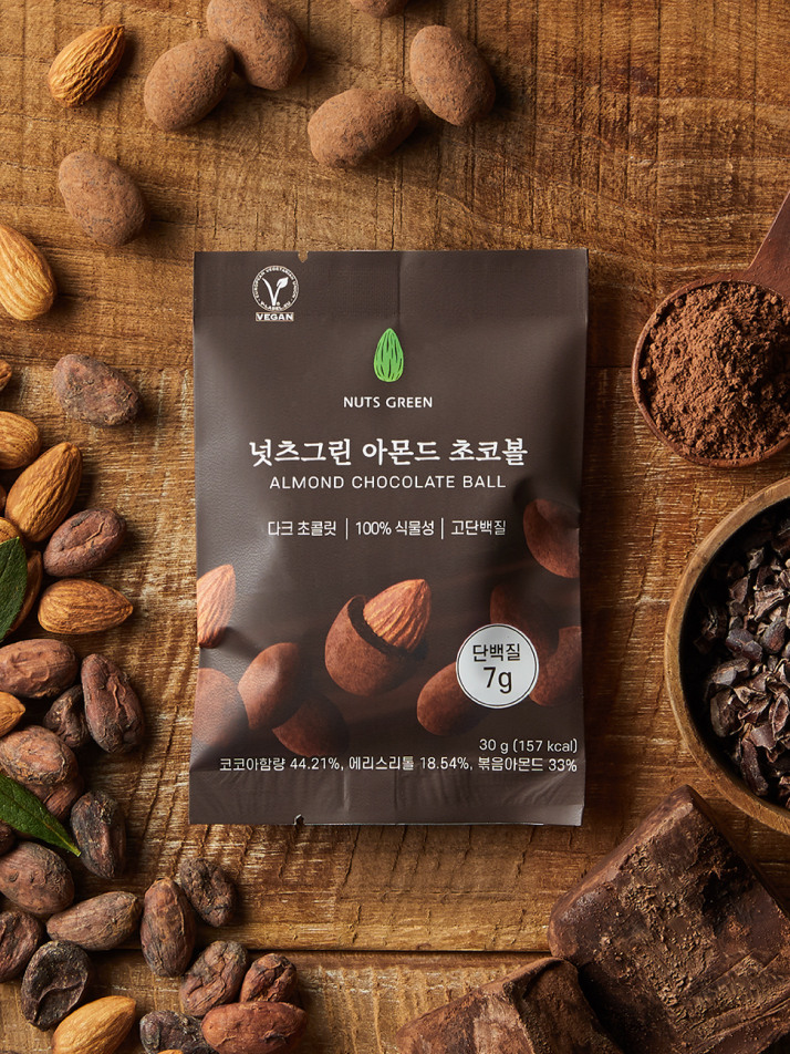 넛츠그린 아몬드 비건  단백질 초코볼 150g