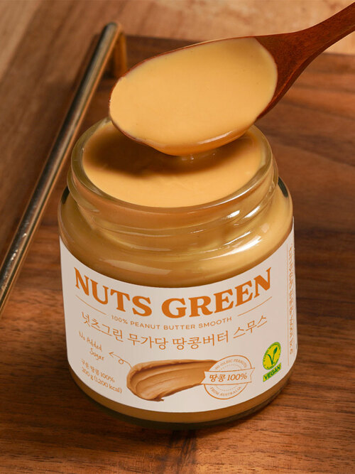 넛츠그린 무가당 땅콩버터 스무스 무첨가 피넛 잼 스프레드 200g