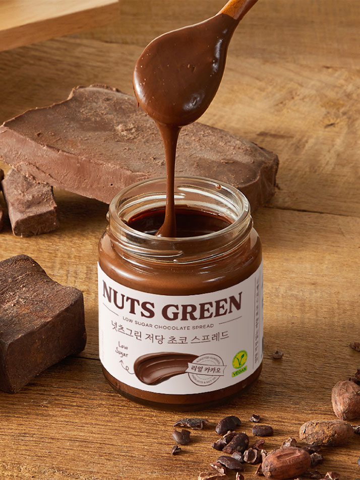 넛츠그린 저당 저칼로리 초코스프레드 200g MCT오일 키토 제로 무설탕 초코잼