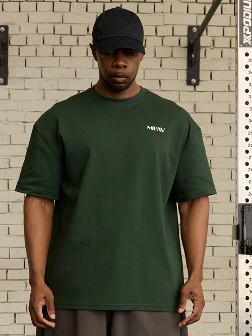 액시스 스트레치 오버핏 숏슬리브 그린