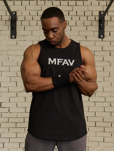 스컬프트 심볼 로고 슬리브리스 블랙