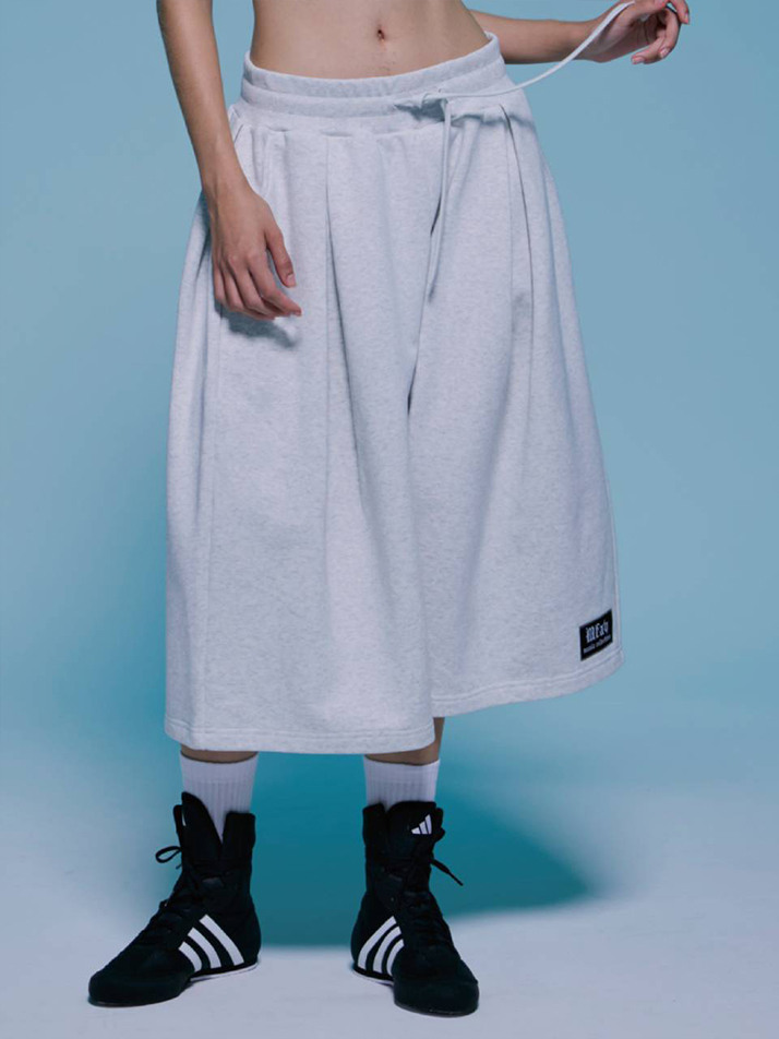 스트라이드 미드레그 마니아 버뮤다 쇼츠 화이트멜란지