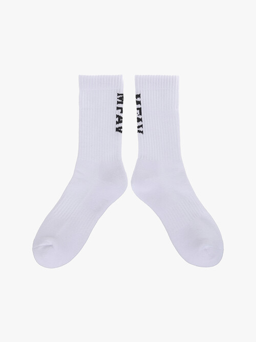 백로고 크루 삭스 화이트