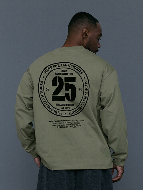 서클25 오버핏 롱슬리브 카키