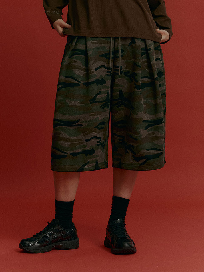 크립틱 카모 버뮤다 쇼츠 카키