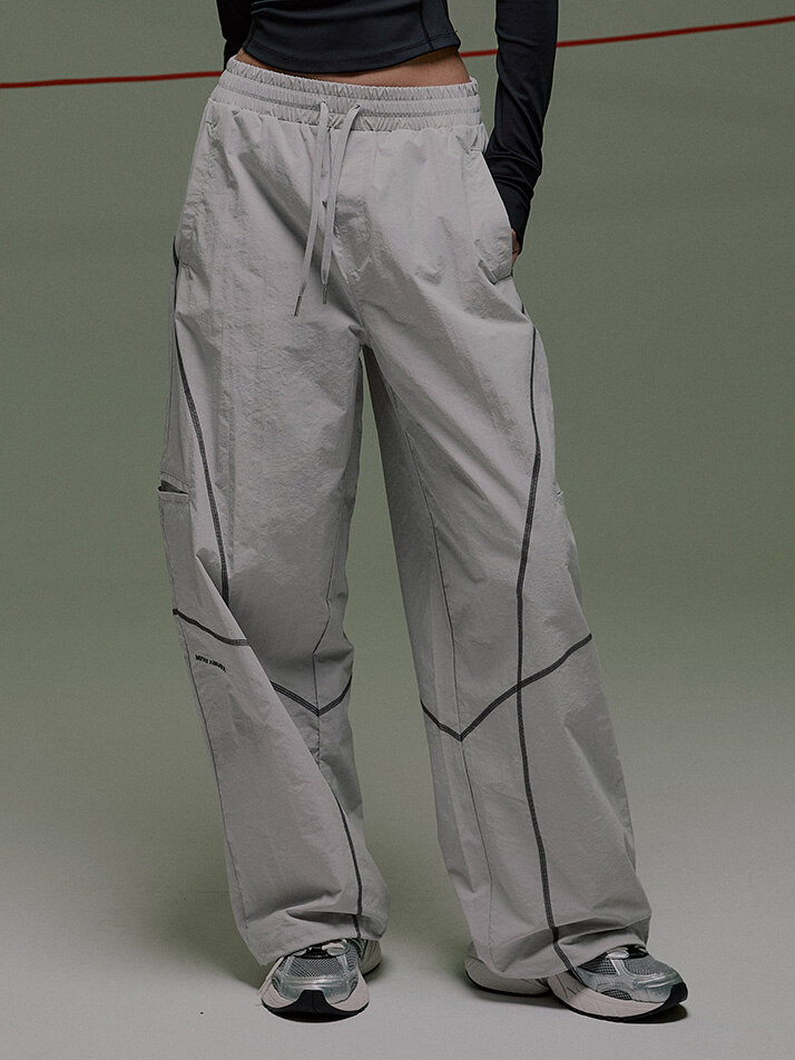 테크라인 립포켓 아노락 팬츠 라이트그레이