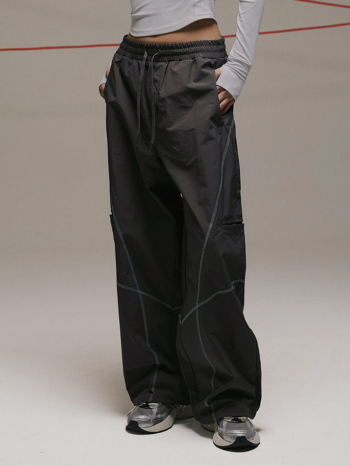 테크라인 립포켓 아노락 팬츠 차콜