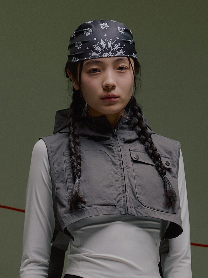 테크웨어 트윈포켓 러너 베스트 차콜