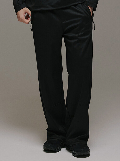 슬랜트 컷라인 코지 팬츠 블랙