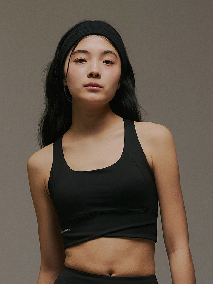 서포티브 크로스 소프트 브라탑 블랙