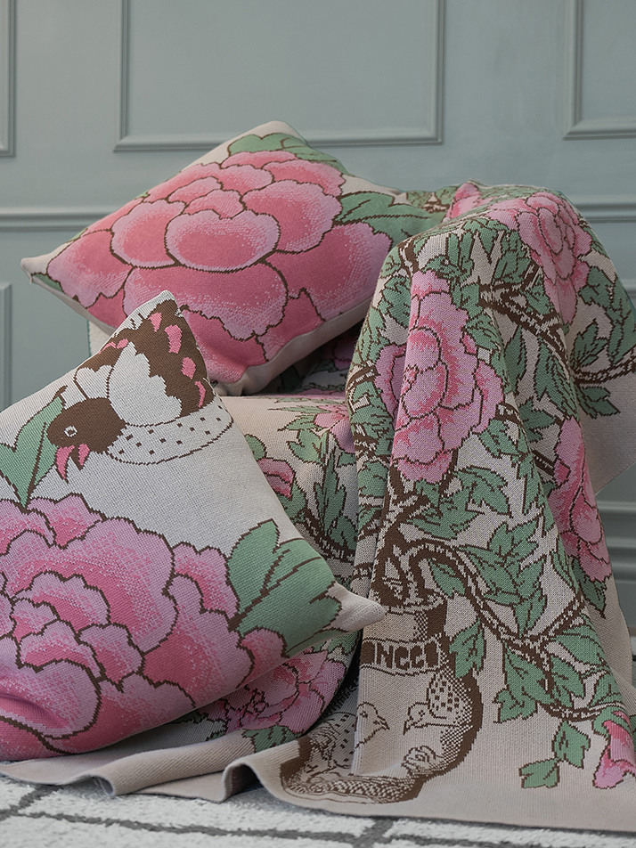 화병모란도 블랭킷