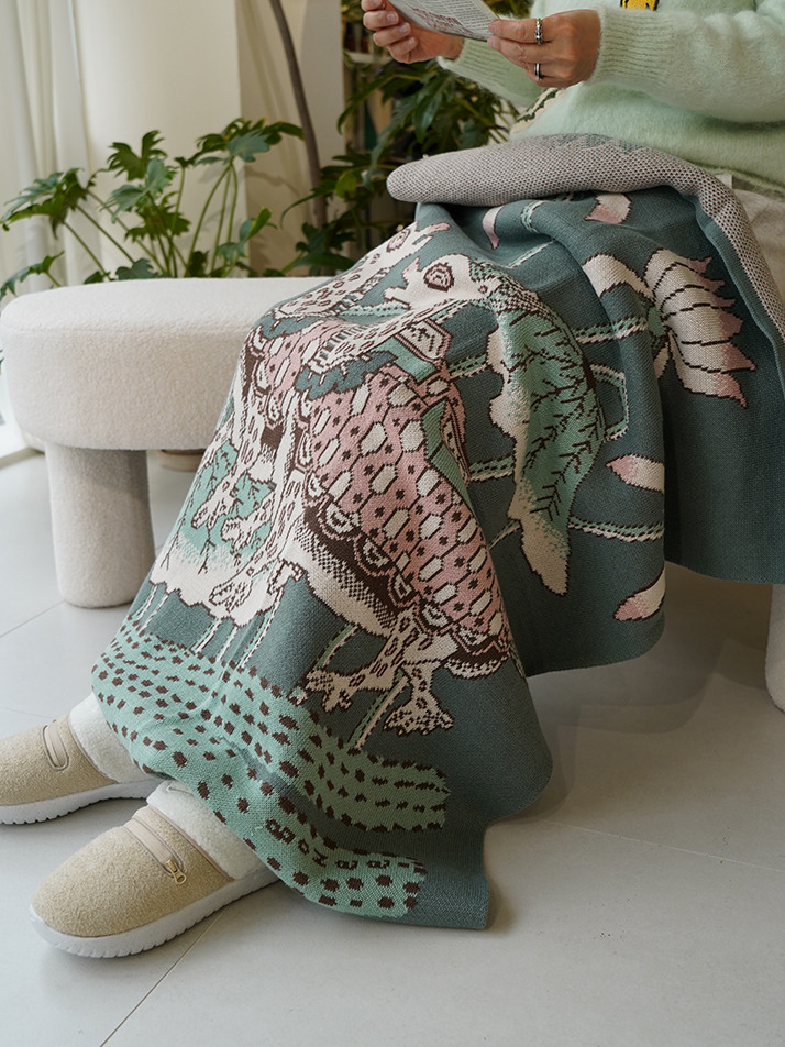 스마일 장생도(거북) 블랭킷