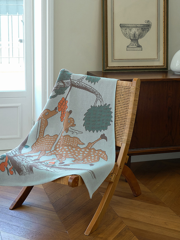 스마일 장생도(사슴) 블랭킷