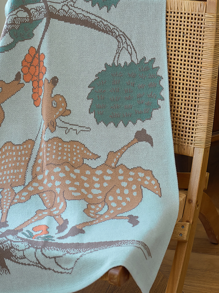 스마일 장생도(사슴) 블랭킷