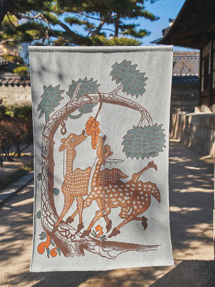 스마일 장생도(사슴) 블랭킷