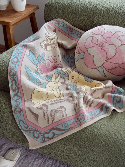 토끼커플 블랭킷