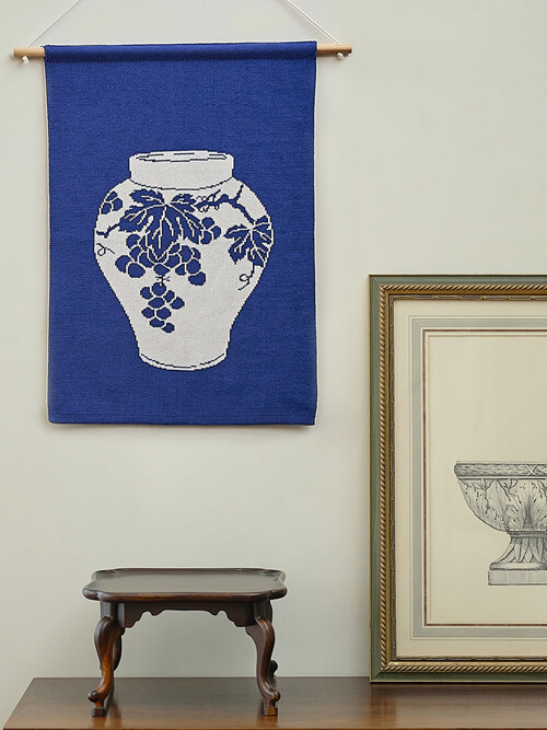 조선백자포도문 블랭킷