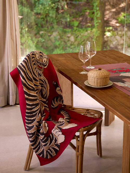 호작도 블랭킷(버건디)