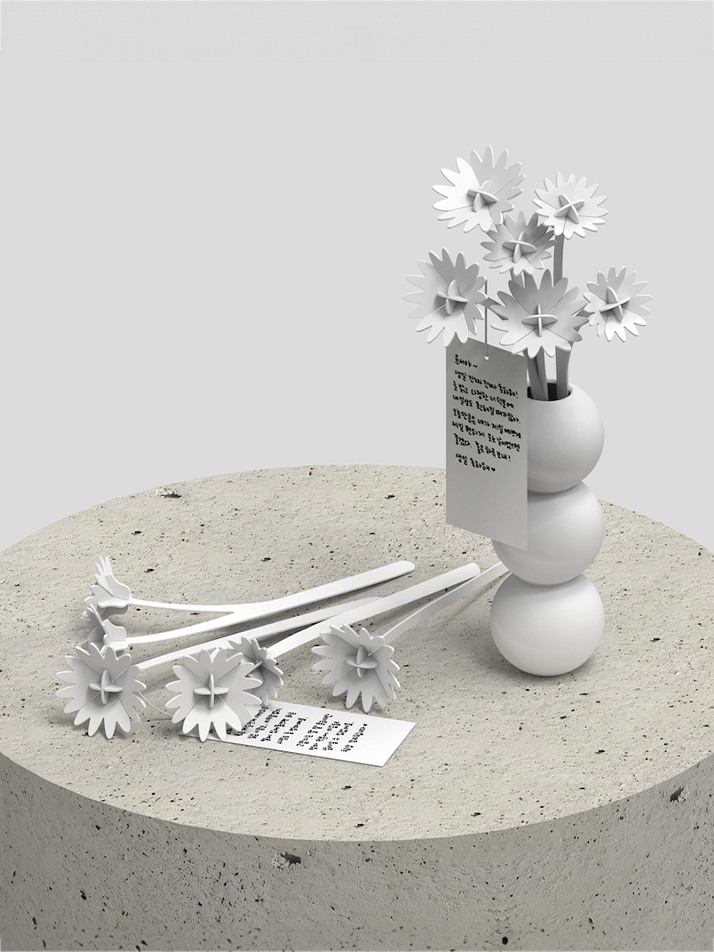 Stem flower card - 데이지